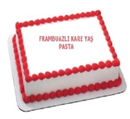 Düz Sade 15 Kişilik Frambuazlı Yaş Pasta